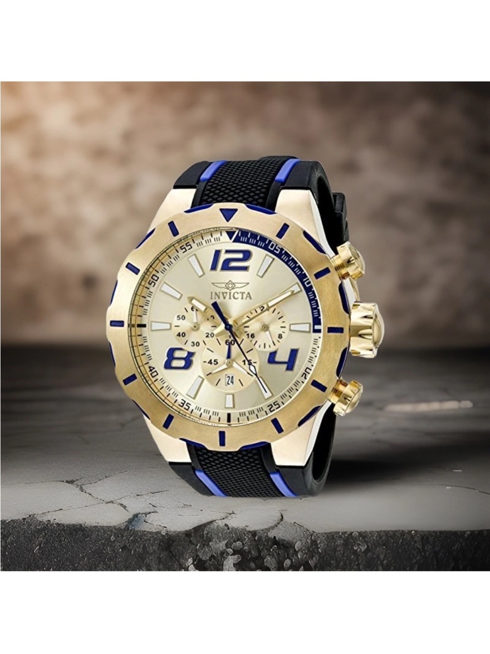Invicta S1 Rally Overdrive Men’s Watch- 52mm, Black, Blue 🔥🔥